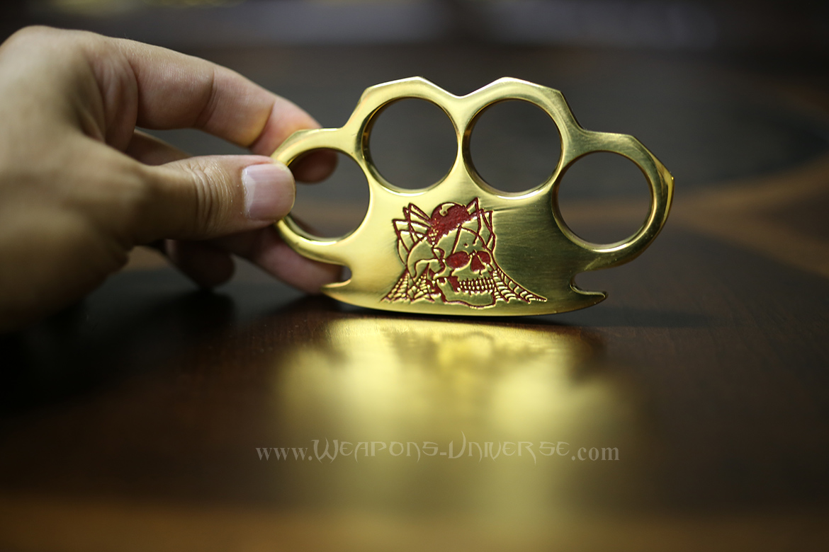 Black Widow Real Brass Knuckles, Red