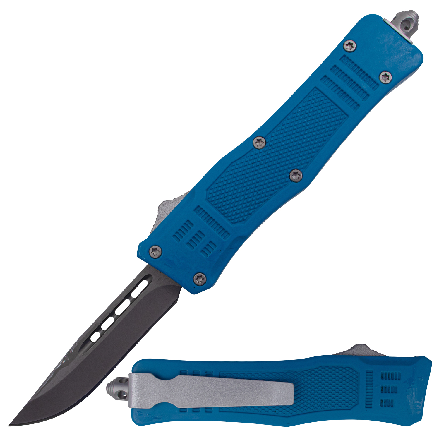  Covert OPS USA OTF Automatic Knife 7 Inch Overall DP Blue