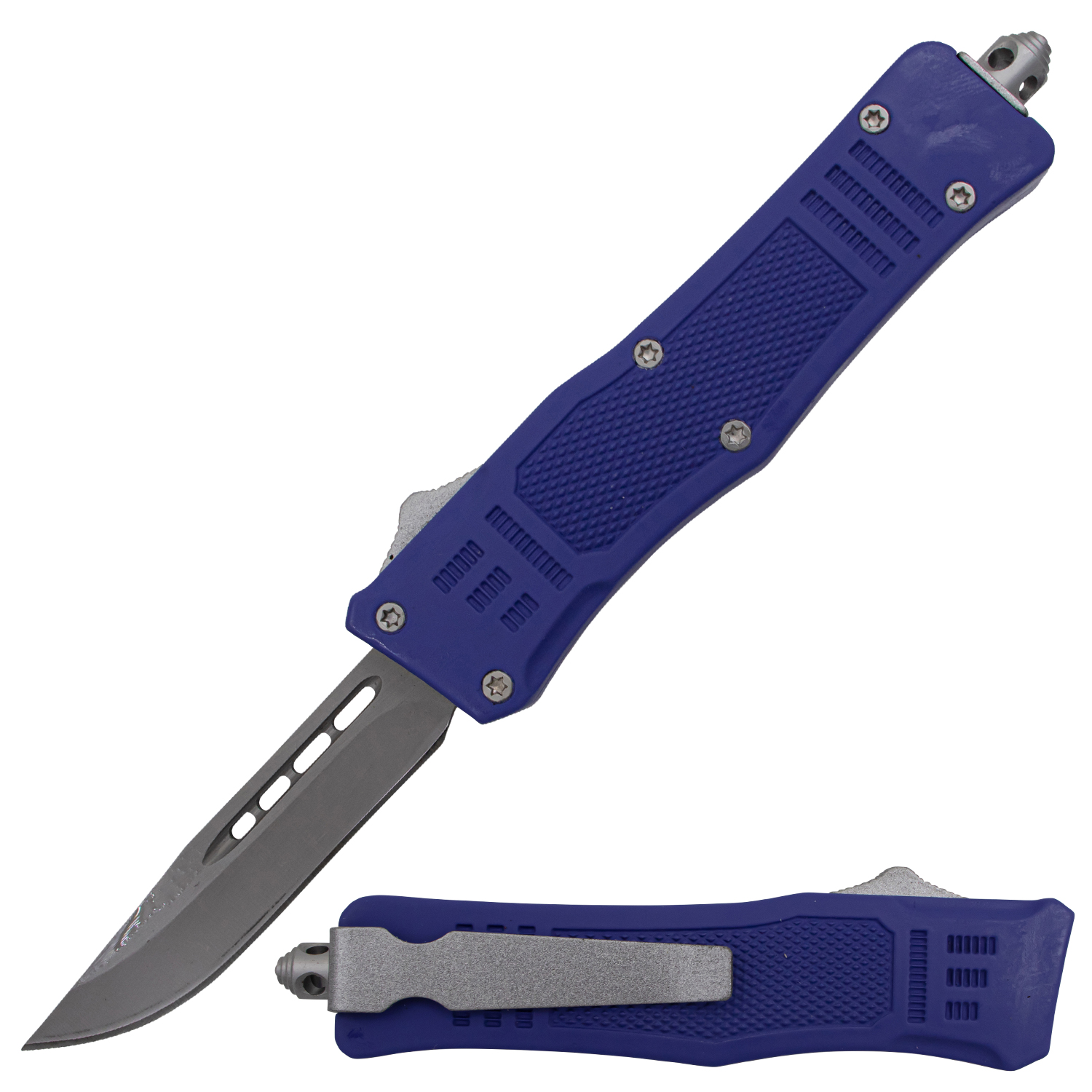  Covert OPS USA OTF Automatic Knife 7 Inch Overall DP Navy