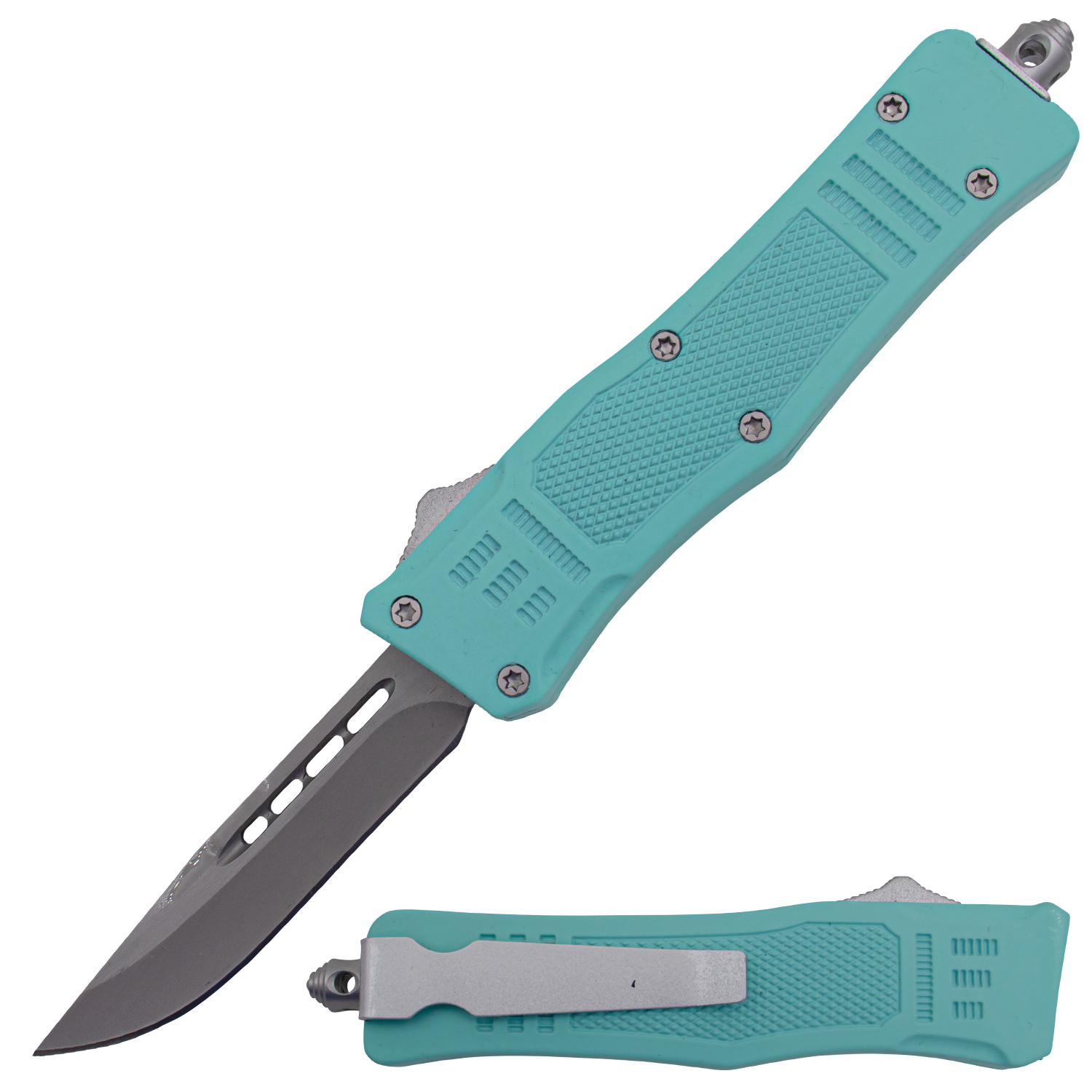  Covert OPS USA OTF Automatic Knife 7 Inch Overall DP Teal