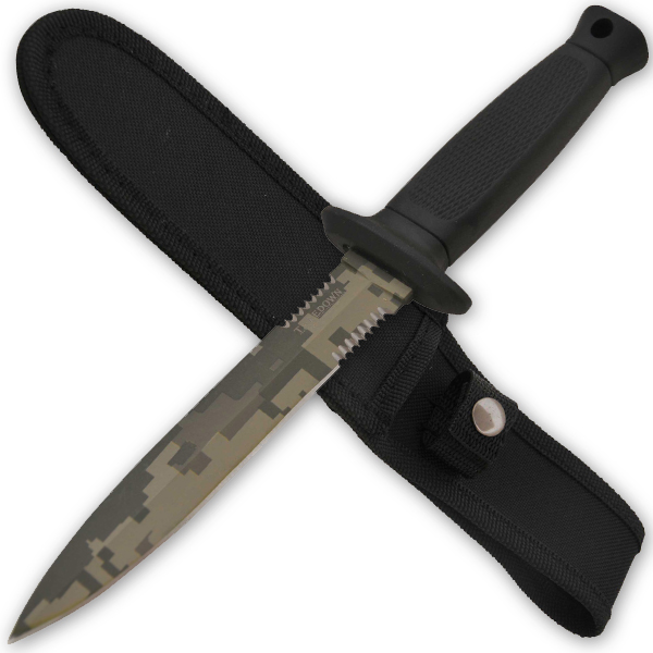 10.5 Inch Military Boot Knife - Camo HK-434-85-CA