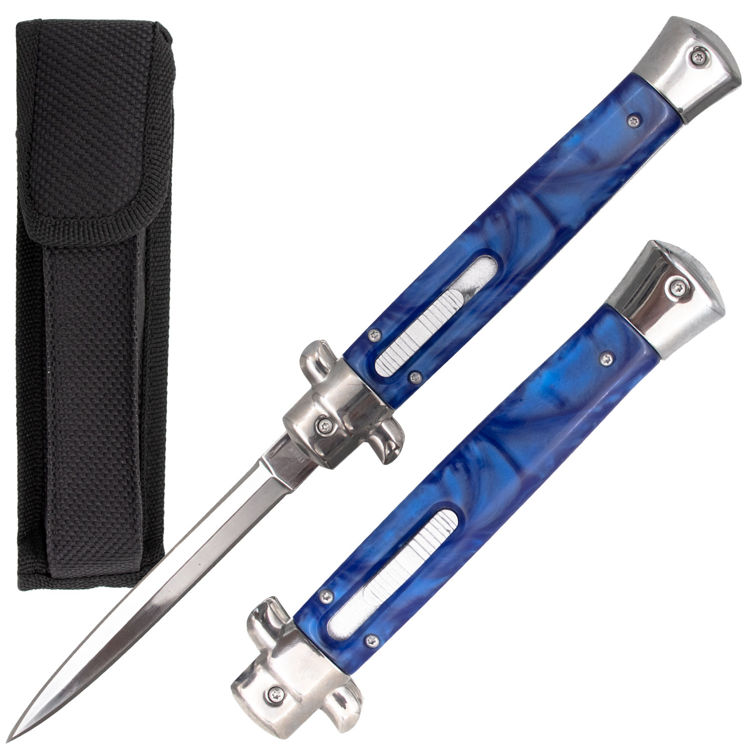 10 Inch Automatic OTF Switchblade Mob Monster Blue