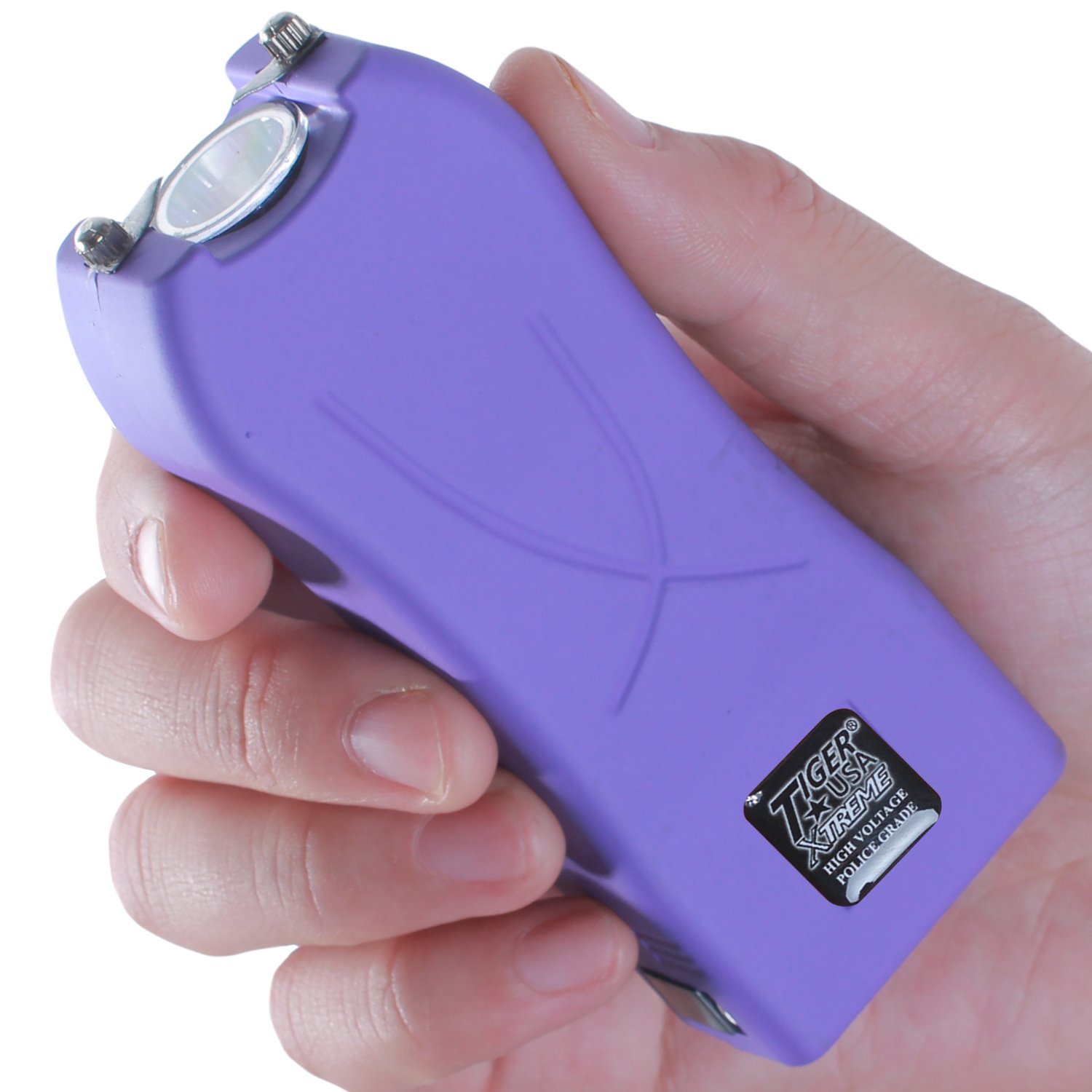 125 Million Archguard Stun Gun Flashlight 200 Lumens (Purple)