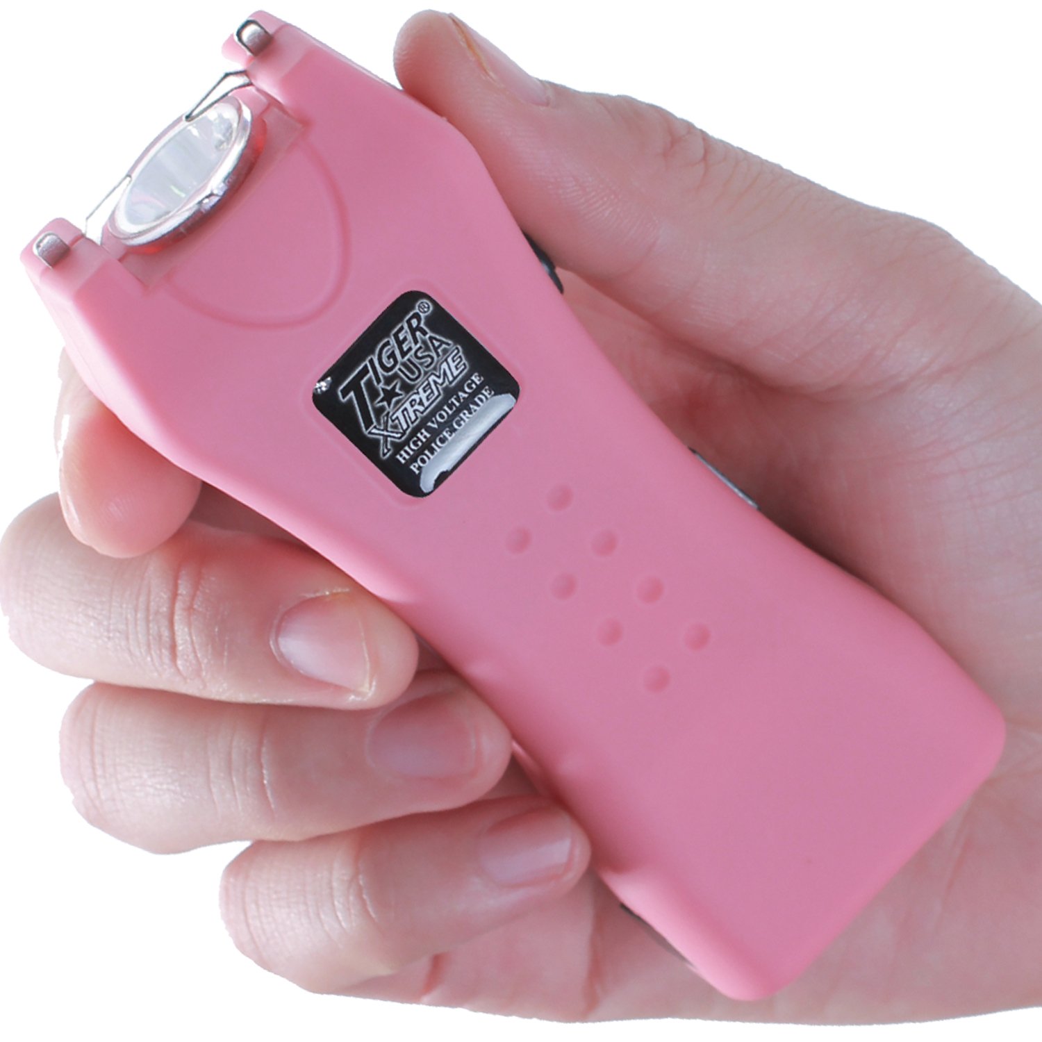 125 Million Mighty Warrior Stun Gun with 200 Lumens Flashlight (Pink)