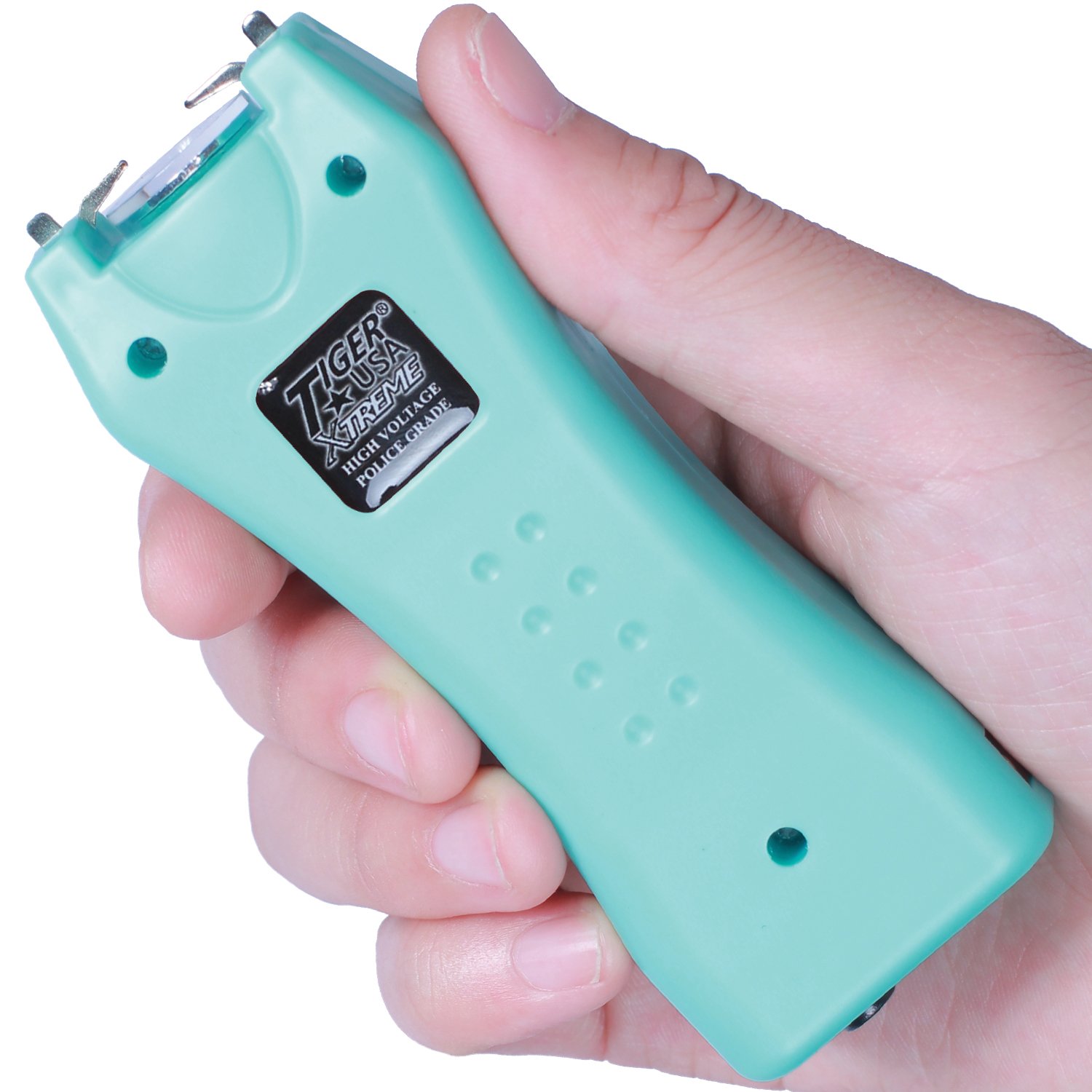 125 Million Mighty Warrior Stun Gun with 200 Lumens Flashlight (Teal)