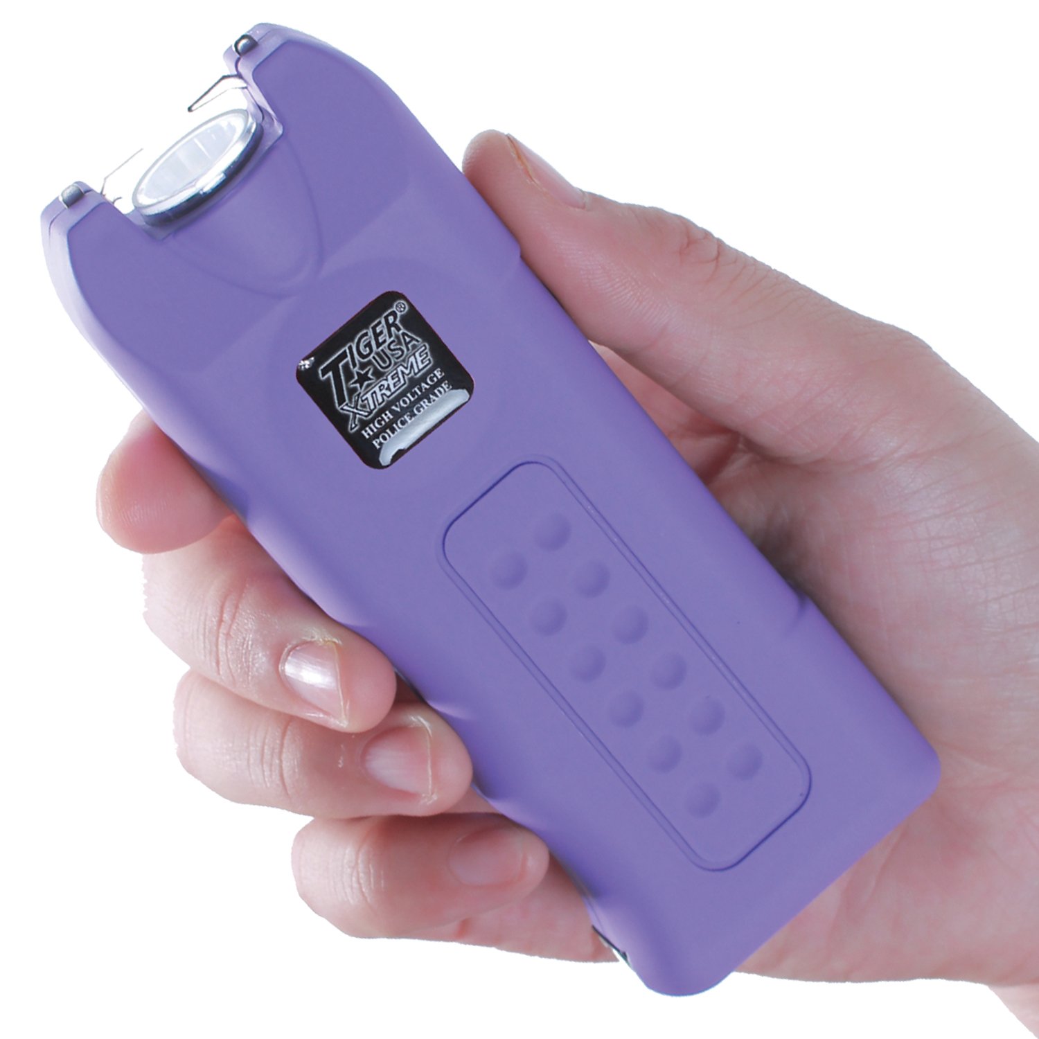 135 Million Origin Stun Gun with 200 Lumens Flashlight (Purple)