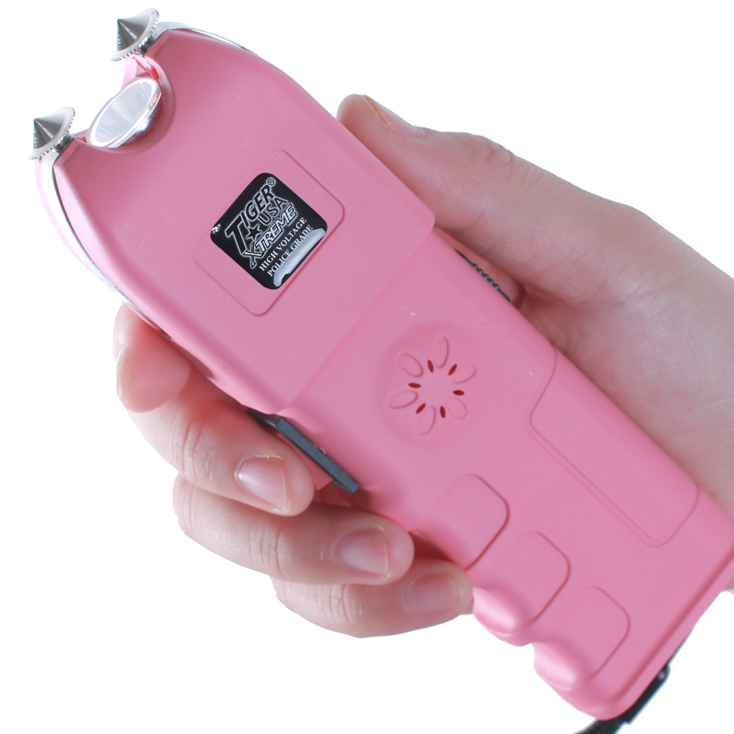 150 Million Santuary Stun Gun with Flashlight and Alarm (Pink)