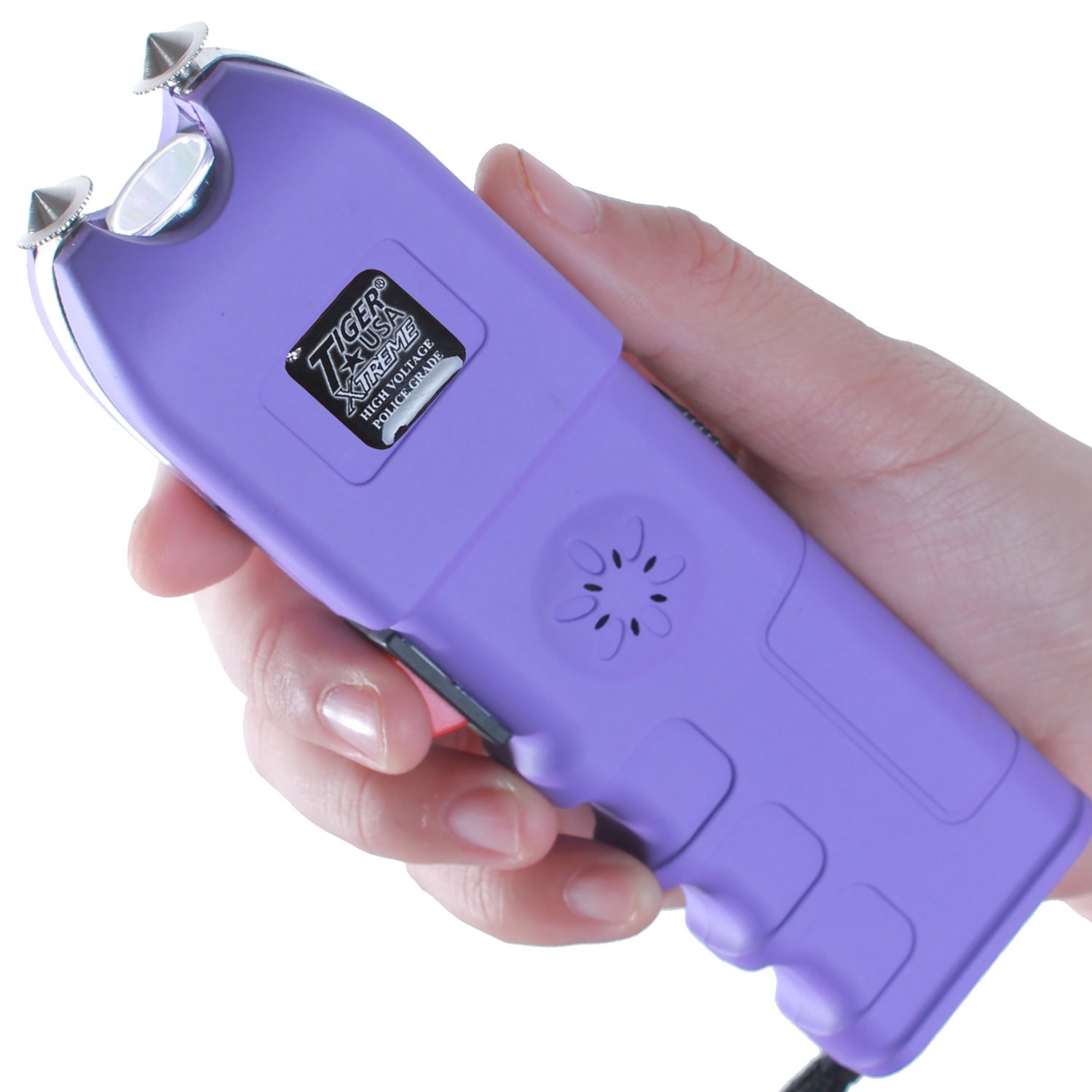 150 Million Santuary Stun Gun with Flashlight and Alarm (Purple)