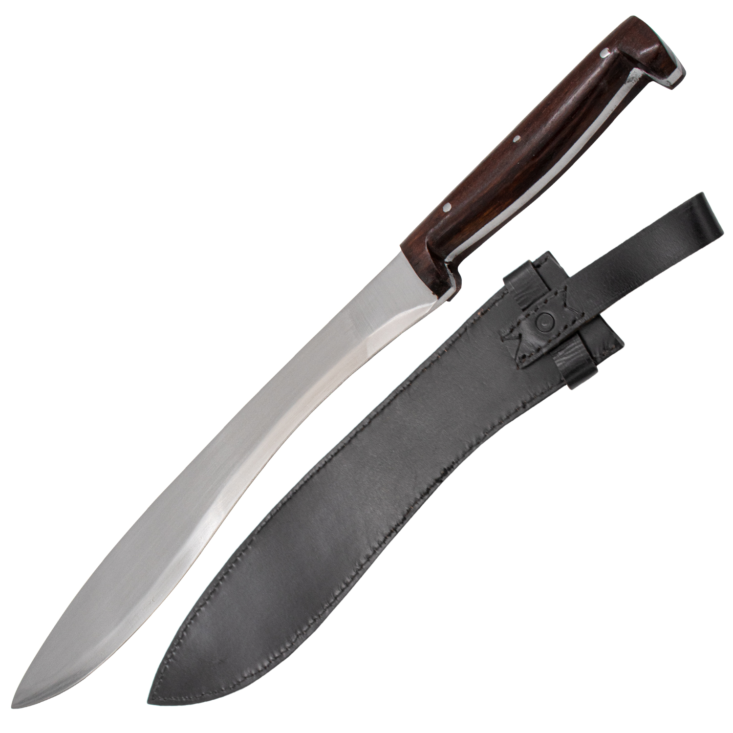 22 Inch Kukri Style Full Tang Machete with Leather Sheath