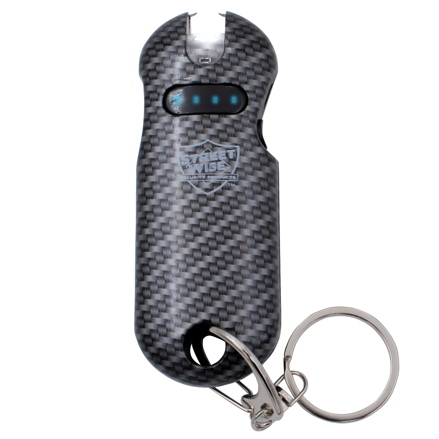 24 Mill SMART Keychain Stun Gun Carbon Fiber