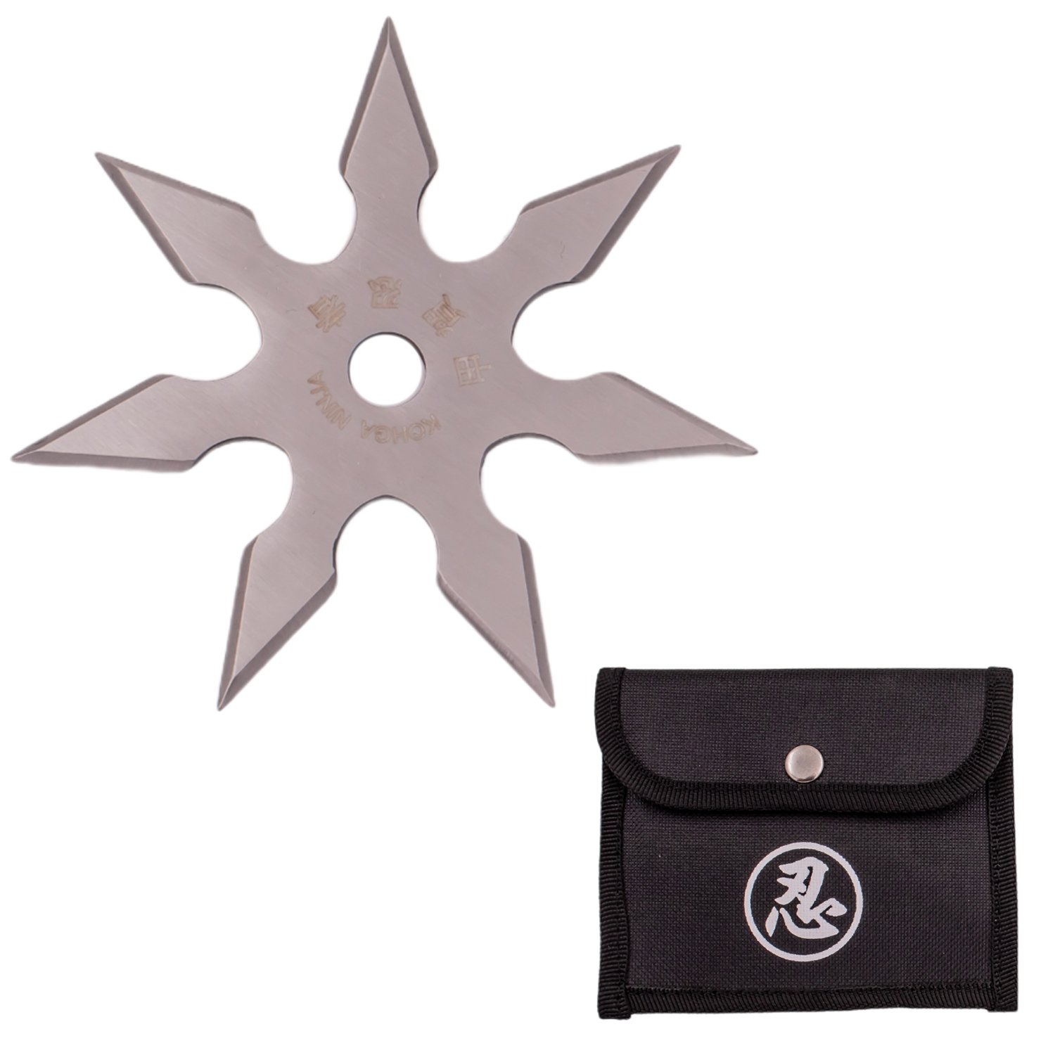 4 Inch 7 Point Throwing Star Ninja Shuriken   Silver