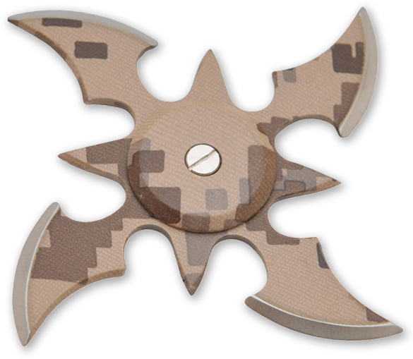 4 Blade Weighted Throwing Star -Camo FB0013-CA