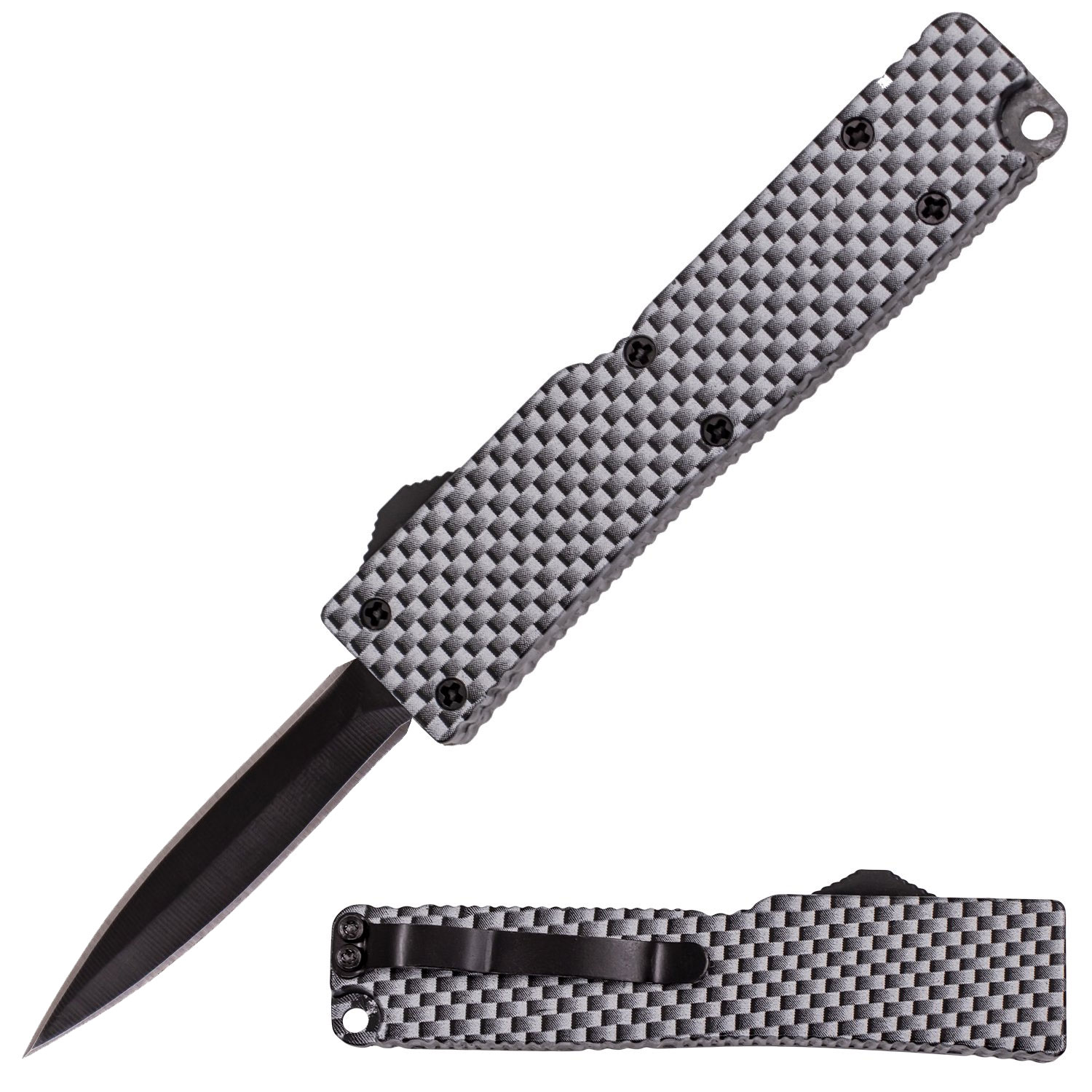 5 Inch OTF Automatic Knife Firecracker A1 Carbon Fiber DP