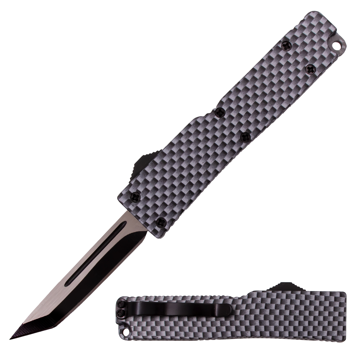 5 Inch OTF Automatic Knife Firecracker A1 Carbon Fiber