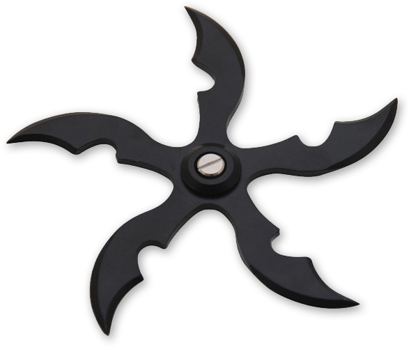 5 Blade Weighted Throwing Star -Black FB0010-BK