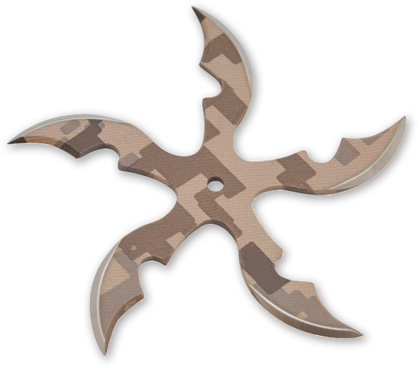 5 Blade Weighted Throwing Star -Camo FB0010-CA