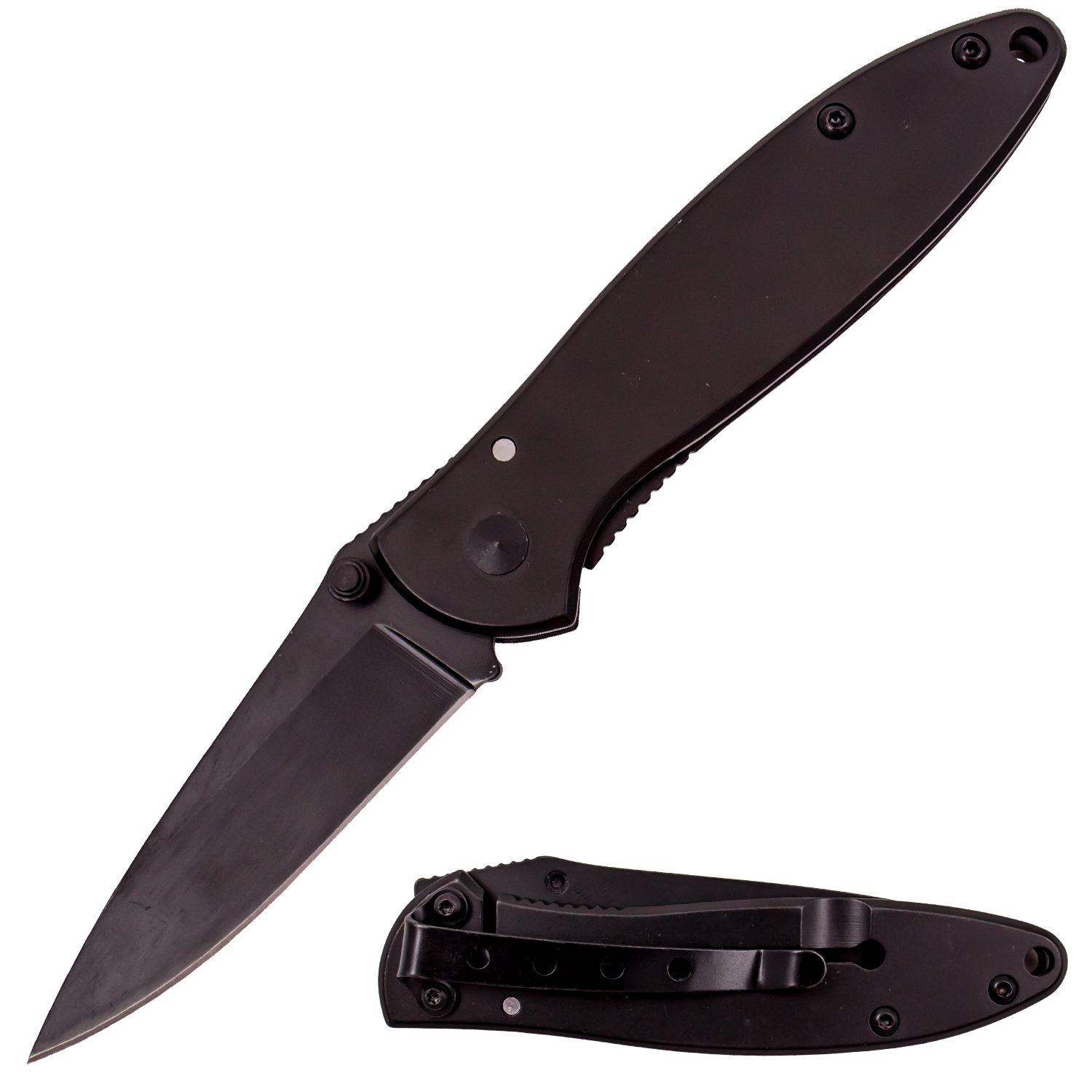 6 Inch MANUAL Folding Knife Black Matte Finish