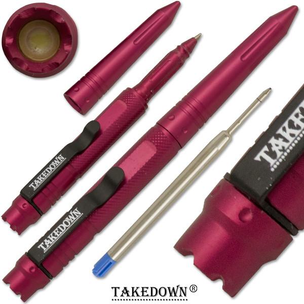 6 Inch Tactical Pen, Strawberry Red Finish