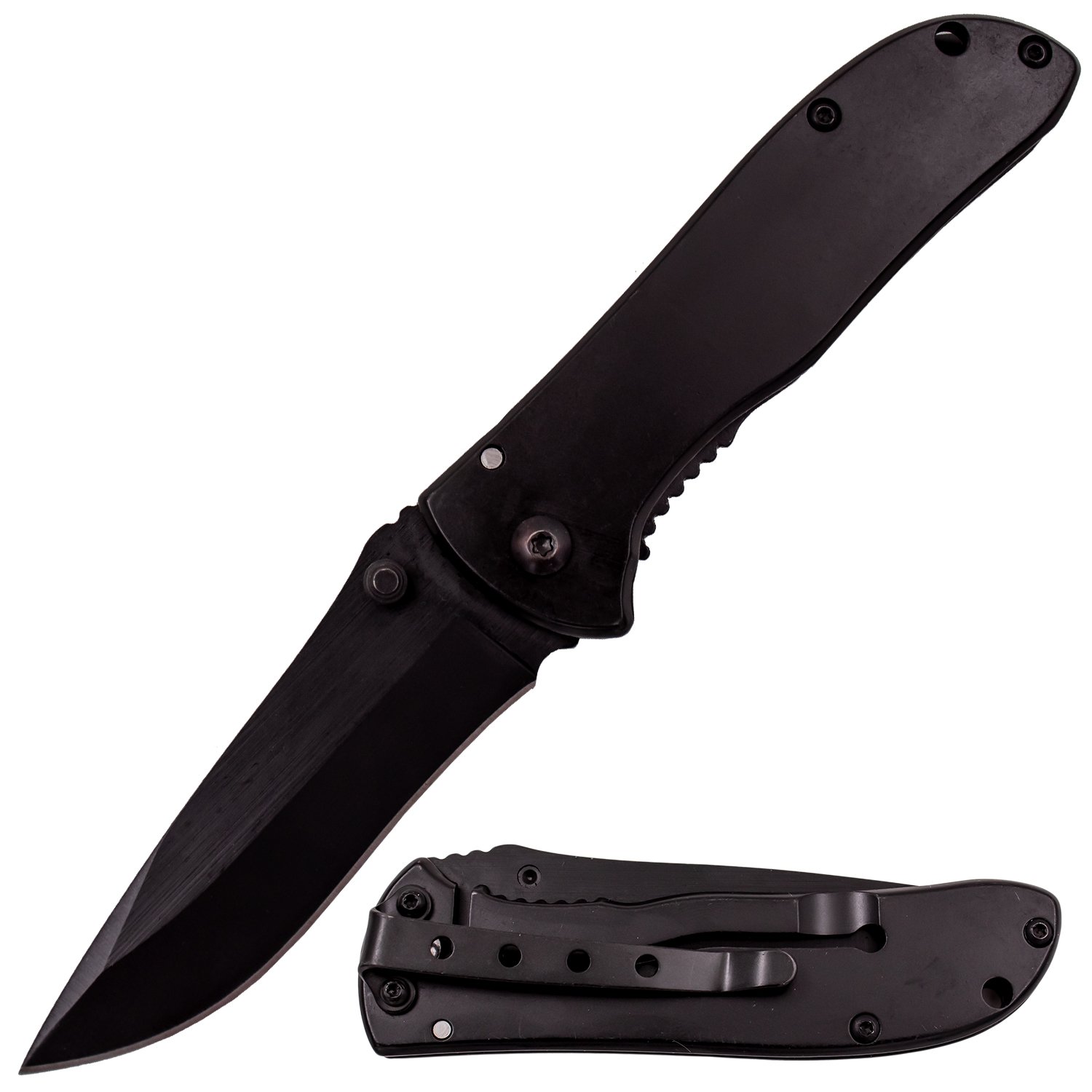 7 Inch MANUAL Folding Knife Black Matte Finish III
