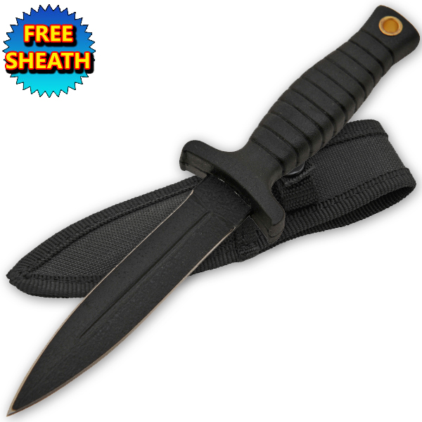 7 Inch Commando/Dagger Style Boot Knife Z-1037-BK