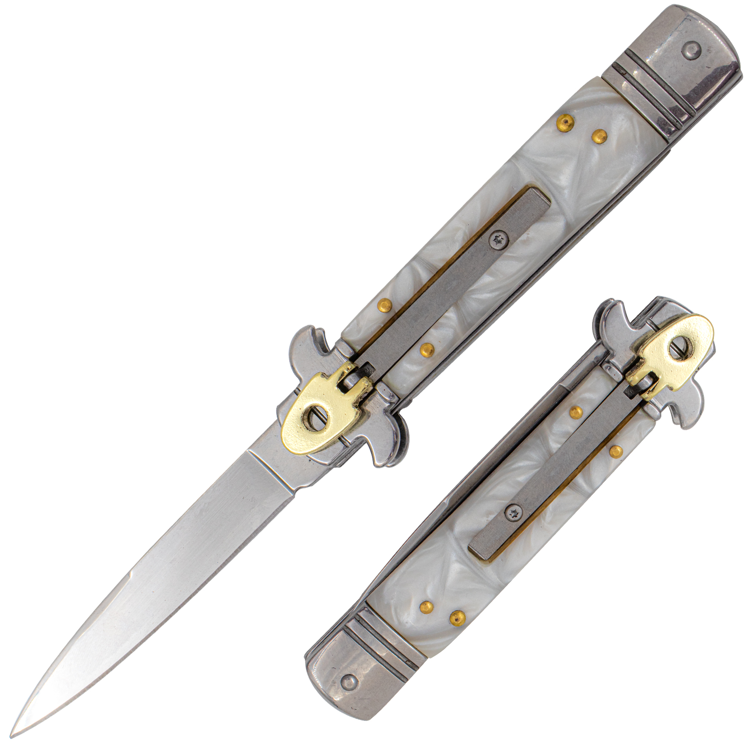 Marble Maze Leverletto Stiletto Automatic Knife