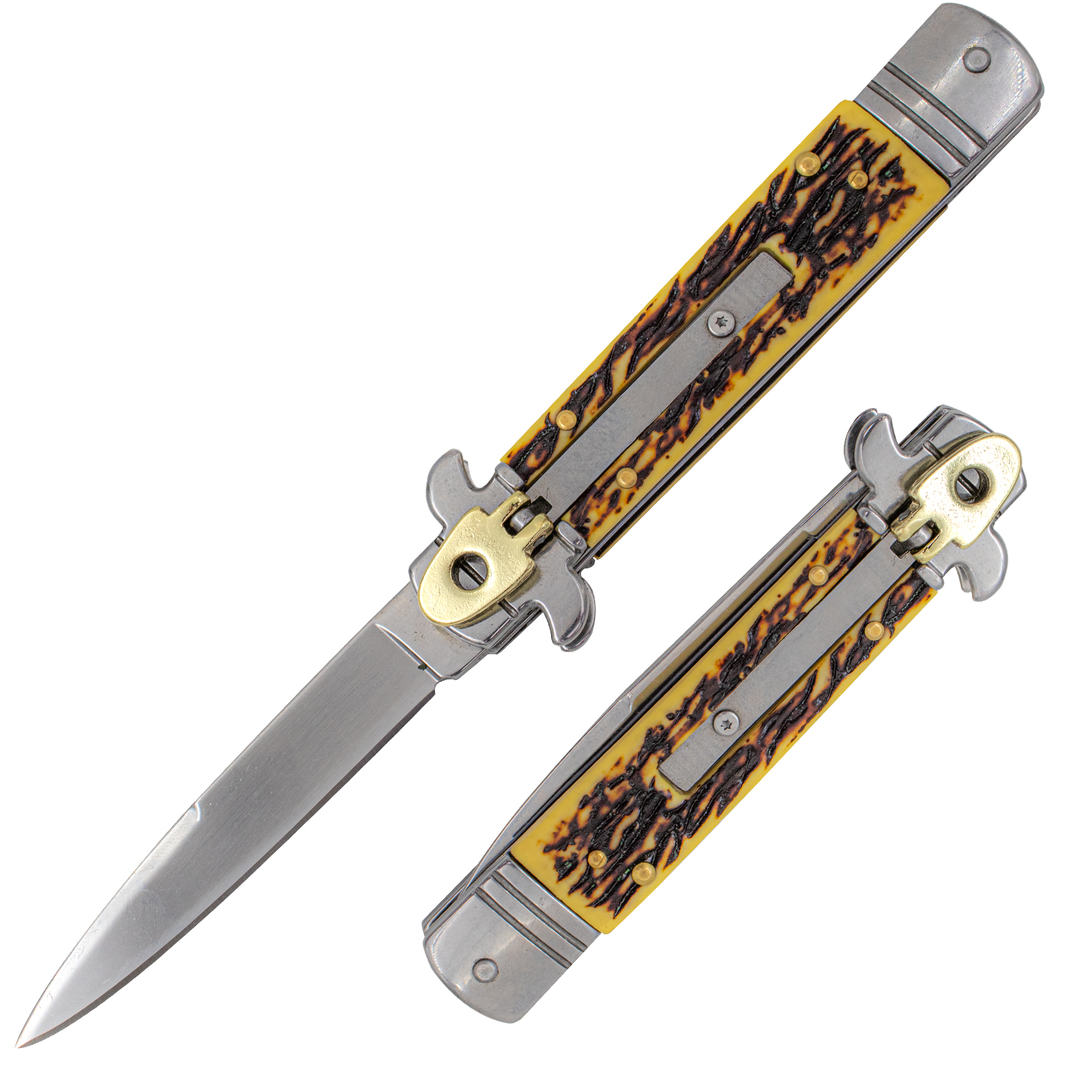 Golden Stag Stiletto Leverletto Automatic Knife