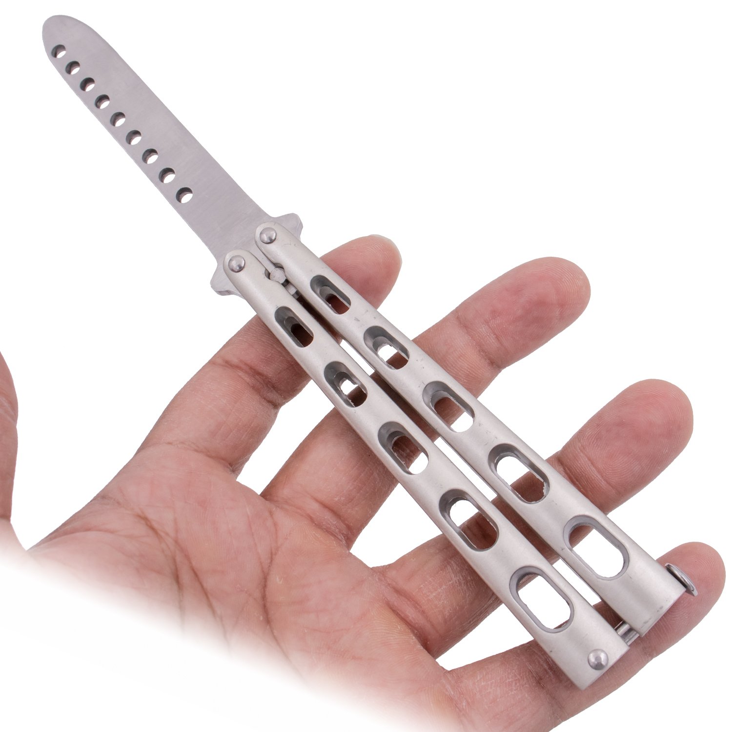 Tiger USA Butterfly Training Knife 440 Stainless 8.85 Inch   Silver Picture 2