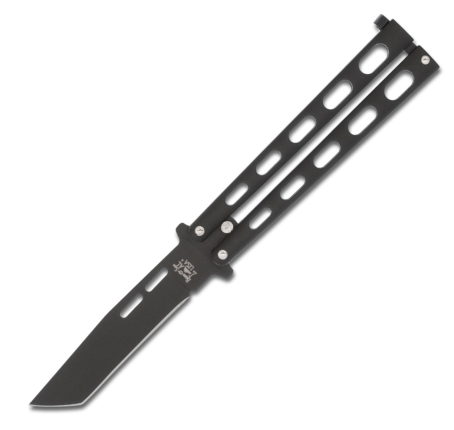 BC115TANB Bear & Son Butterfly Knife Black Powder