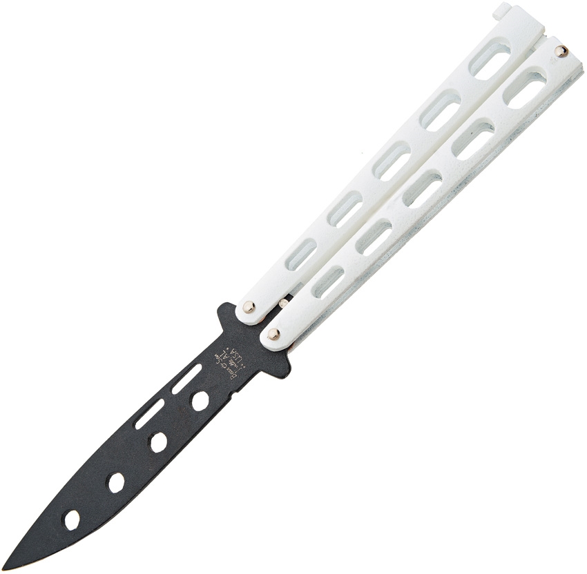 Butterfly White Powder Coat 1095 High Carbon Steel Knife