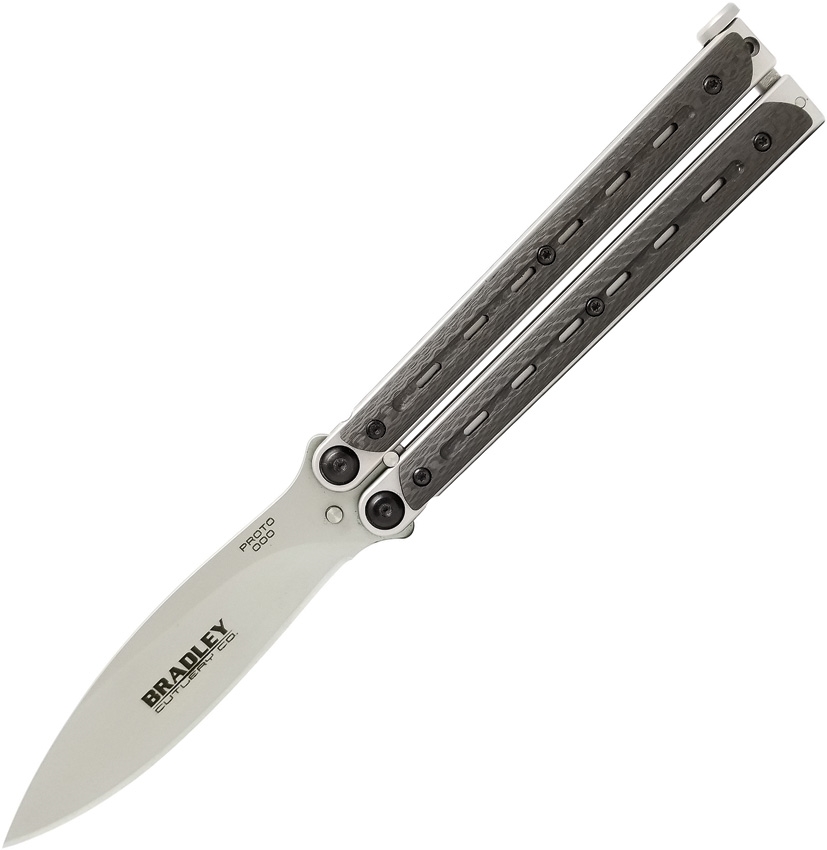 Kimura Spearpoint Blade Butterfly Knife Carbon Fiber Handle