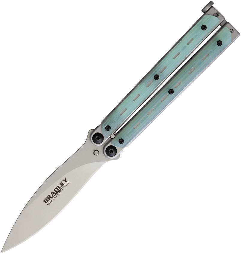 Kimura Butterfly Stainless Steel Spearpoint Blade Natural G10 Handle