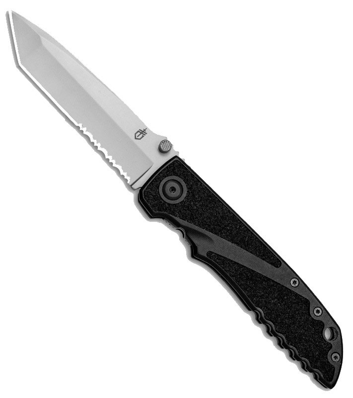 Gerber Icon Tanto Liner Lock Knife Gray Serrated