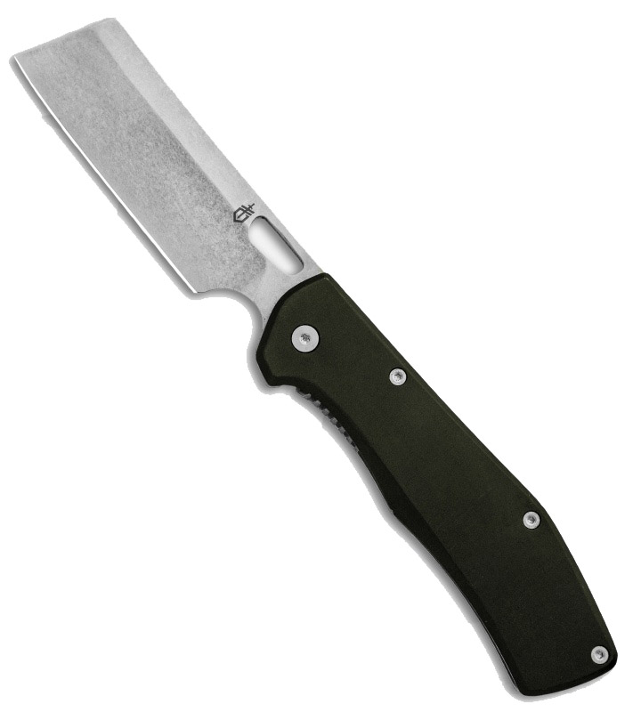 Gerber FlatIron Cleaver Frame Lock Knife Dark Gray Aluminum