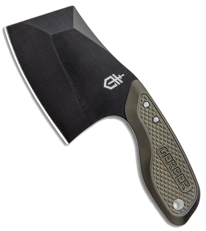 Gerber Tri-Tip Mini Cleaver Fixed Blade Knife Green