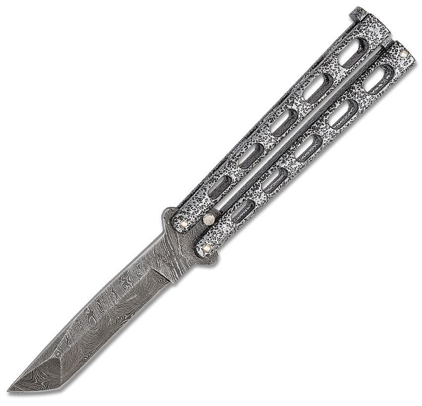 Bear & Son 114AD Balisong Butterfly Knife Damascus