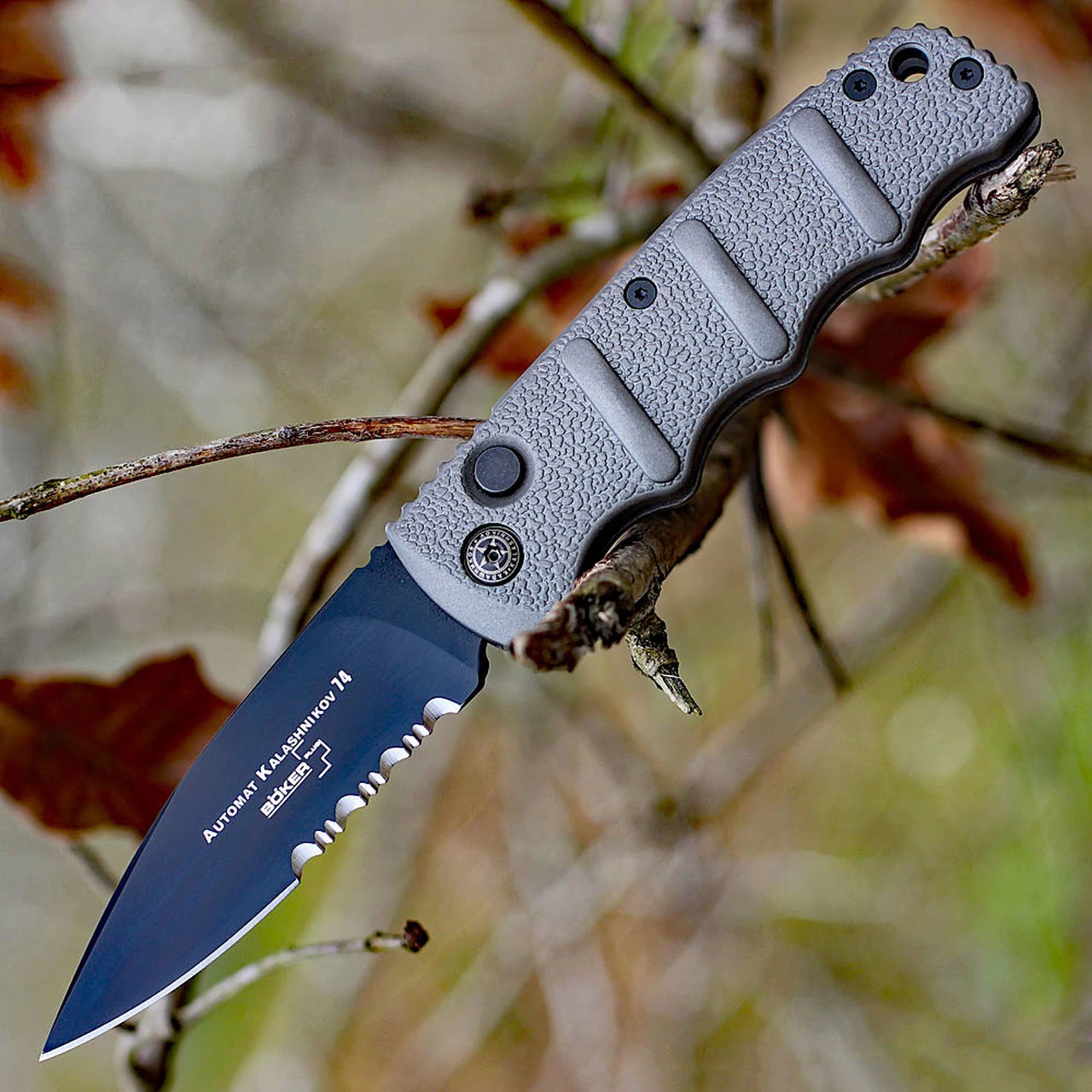 Boker AK 3.25BL PS Drp Pt GRY