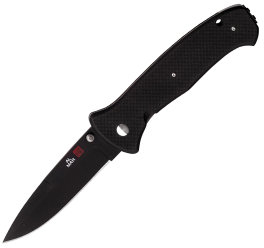 Mini S.E.R.E., G-10 Handle, Black Blade, Plain Edge,ALMS2KB