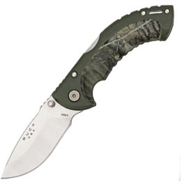 Folding Omni Hunter 10 PT., Green Camo Handle, Plain 396CMS