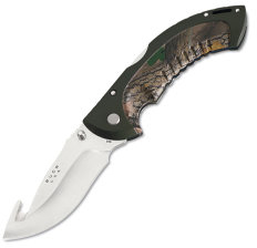 Folding Omni Hunter 12 PT., Green Camo Handle, Guthook, Pl. 399CMG