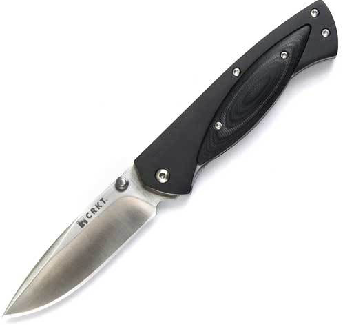 Vertex DP, Black Aluminum w/Micarta Handle, Plain CR1040