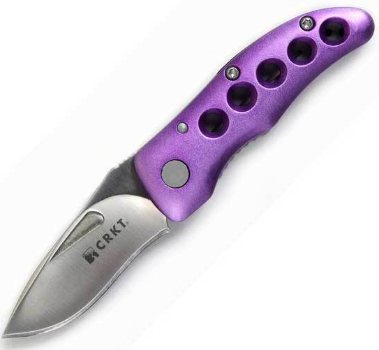 McGinnis Shrimp, Stainless & Purple Aluminum Handle, Plain CR1184