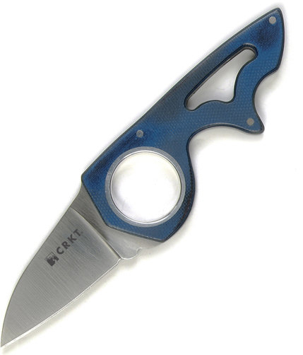 Renner Neckolas Neck Knife, Blue Micarta, Plain Blade CR2390