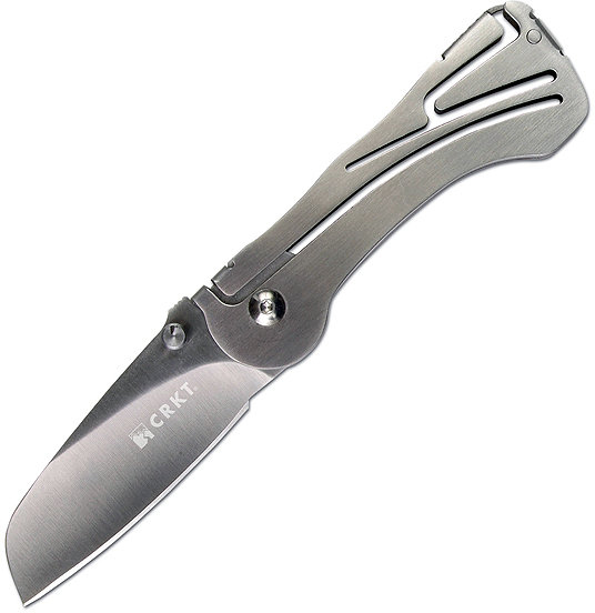 Klecker NIRK Novo - 2.75" Blade, Plain Edge, Brushed Frame CR5170