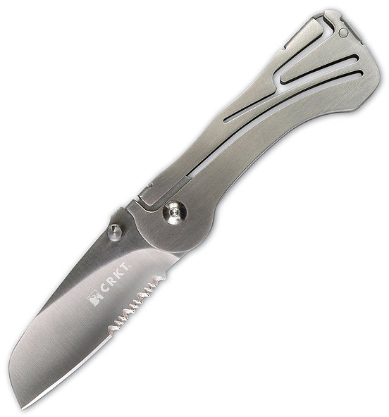 Klecker NIRK Novo - 2.75" Blade, Combo Edge, Brushed Frame CR5175