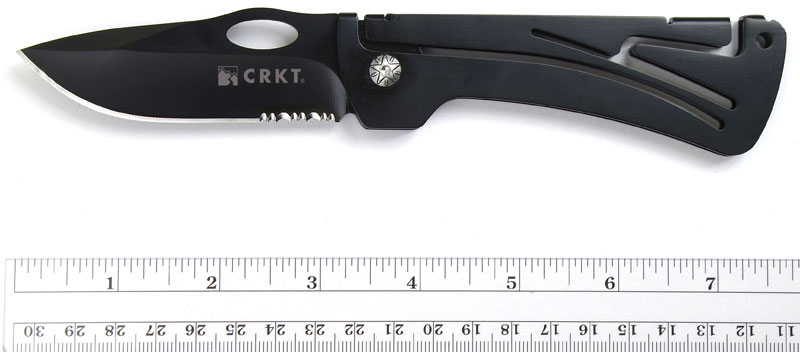 Klecker NIRK, Black Stainless Handle, Black Blade, ComboEdge CR5185