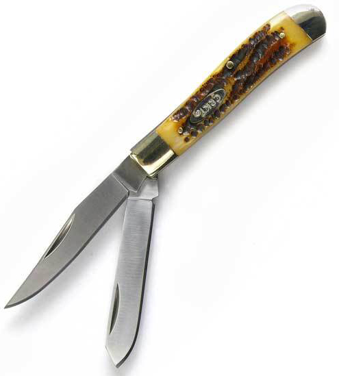 Pocket Classic, Trapper, Burned Amber Jig Bone, 2 Blades CR6064