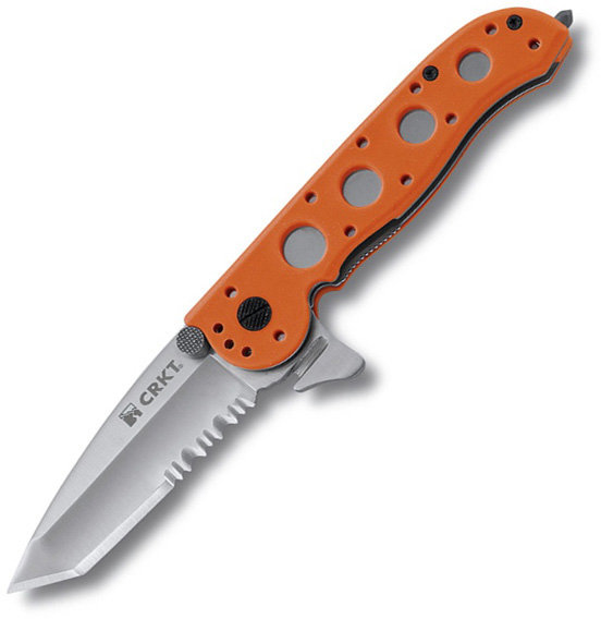 M16-12 ER, Orange Handle, Tanto Point, ComboEdge CRM16-12ZE