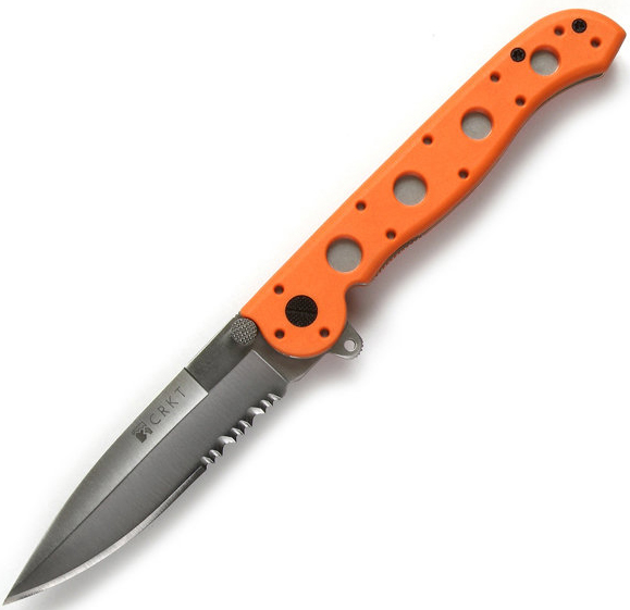 ER Knife, Orange Zytel Handle, Spearpoint, ComboEdge CRM16-13ZER