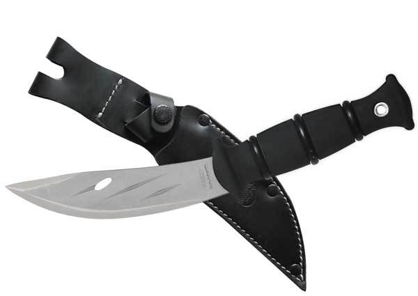 Condor Hunter Knife, Blasted Satin Blade, Leather Sheath, 3056S