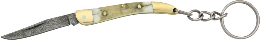 Damascus Key Chain Knife 1025